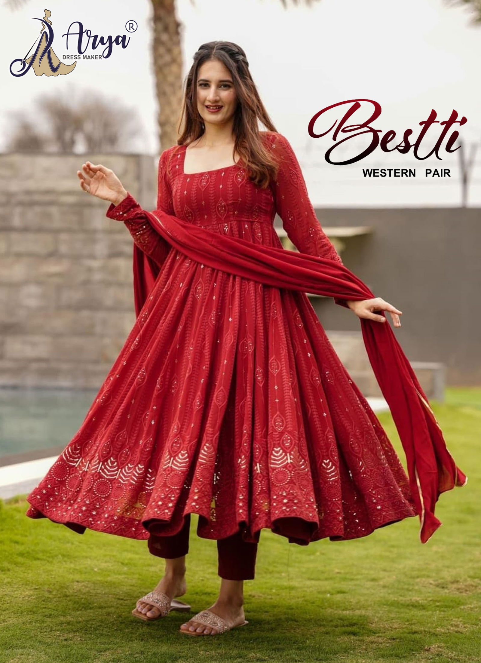 Bestti By Arya Georgette Anarkali Readymade Suits Catalog